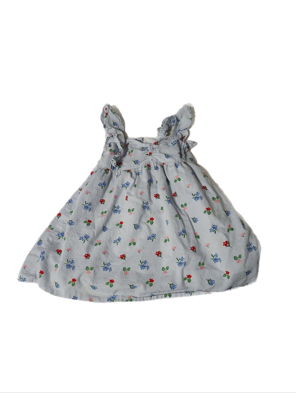 Janie and Jack Floral Ruffle Sleeve Dress – Girls Size 4